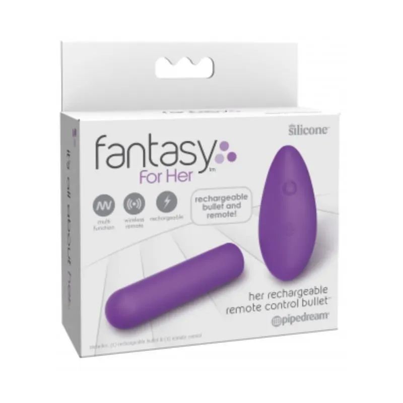 Bala Vibradora Control Remoto Recargable USB · FANTASY FOR HER · Huevos y Balas Vibradoras