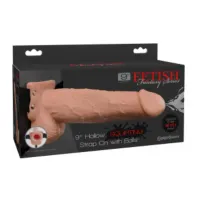Arnes Elastico con Dildo Hueco 9 Funcion Squirting Natural · FETISH FANTASY SERIES · Anillos para el Pene