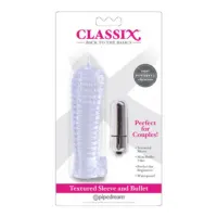 Duo Funda Texturizada y Mini Bala Transparente · CLASSIX · Estimuladores de Clítoris