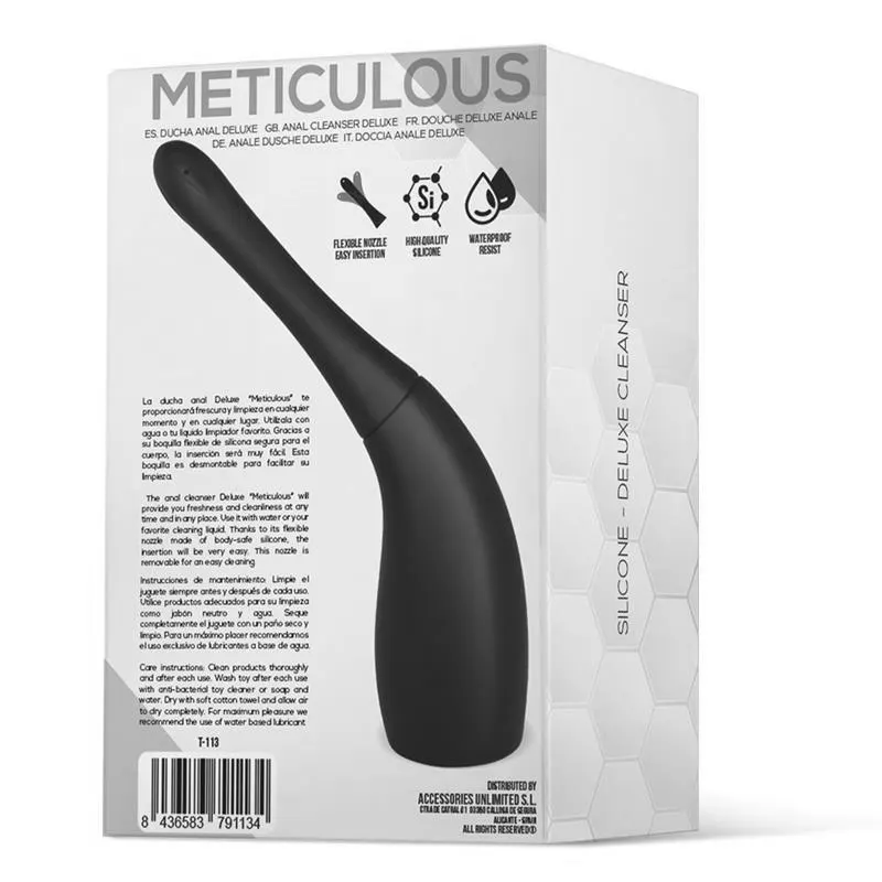 Meticulous Ducha Anal Deluxe Silicona Negro · TARDENOCHE · Cuidado Íntimo y Masaje — Foto 3