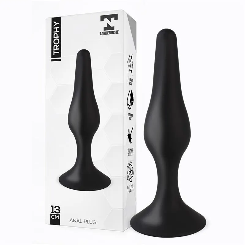 Trophy Plug Anal 13 cm Silicona Negro · TARDENOCHE · Anal