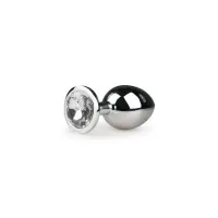 Plug con Cristal Transparente No.2 Plateado · EASYTOYS · Anal