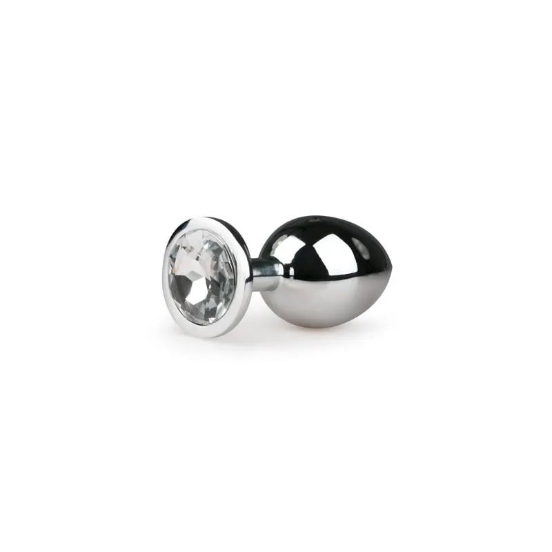 Plug con Cristal Transparente No.2 Plateado · EASYTOYS · Anal
