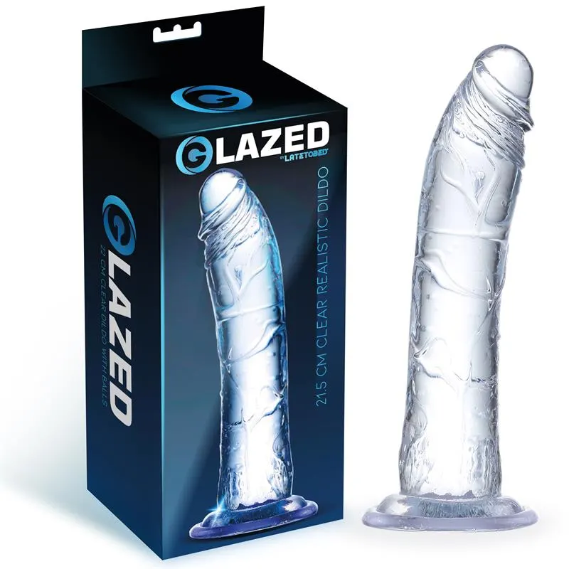 Dildo Realista Material Cristalino 21,5 cm · GLAZED · Dildos