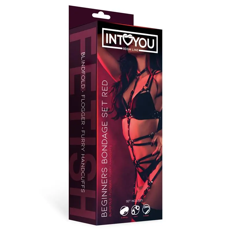 Set de Bondage para Principiantes Beginners 3 Piezas Rojo · INTOYOU BDSM LINE · Accesorios BDSM y Fetish — Foto 2