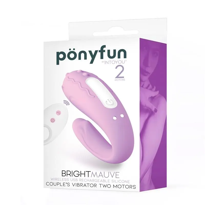 Brightmauve Vibrador para Parejas Doble Motor Control Remoto USB Silicona · INTOYOU · Estimuladores de Clítoris — Foto 2