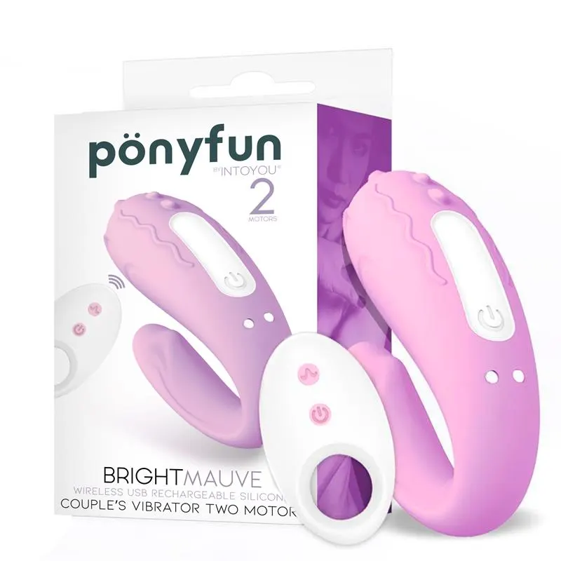 Brightmauve Vibrador para Parejas Doble Motor Control Remoto USB Silicona · INTOYOU · Estimuladores de Clítoris