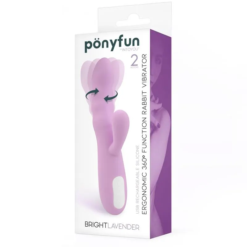 Brightlavender Vibrador y Rotador Doble Motor 360º USB Silicona · INTOYOU · Vibradores — Foto 2