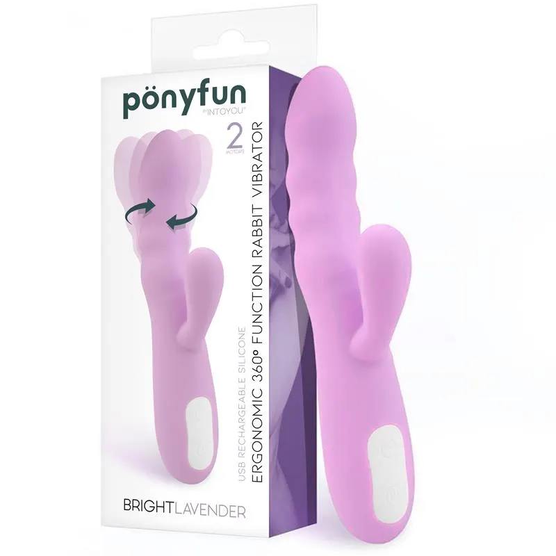 Brightlavender Vibrador y Rotador Doble Motor 360º USB Silicona · INTOYOU · Vibradores