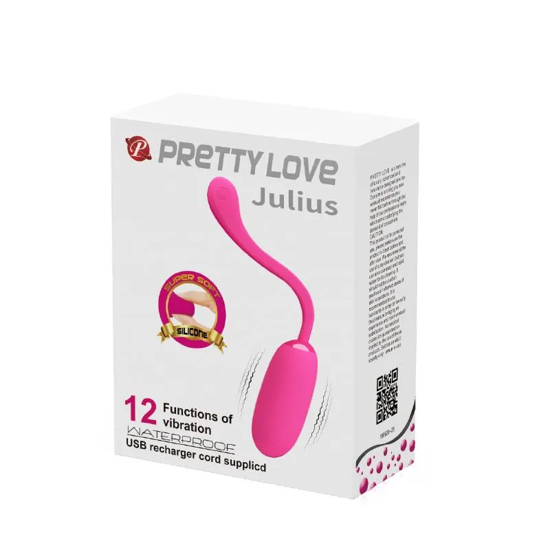 Huevo Vibrador Julius USB Silicona Rosa · PRETTYLOVE · Huevos y Balas Vibradoras — Foto 9