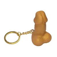 Llavero de Goma Dura Forma de Pene Dorado · DIVERTY SEX · Juegos y Complementos Divertidos