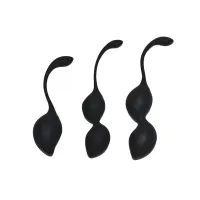 Set de 3 Bolas Kegel Geneva Negro · RIMBA TOYS · Bolas Chinas y Salud Femenina