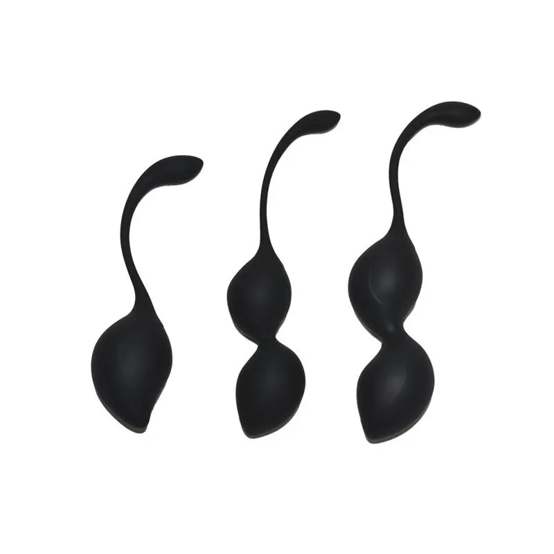Set de 3 Bolas Kegel Geneva Negro · RIMBA TOYS · Bolas Chinas y Salud Femenina