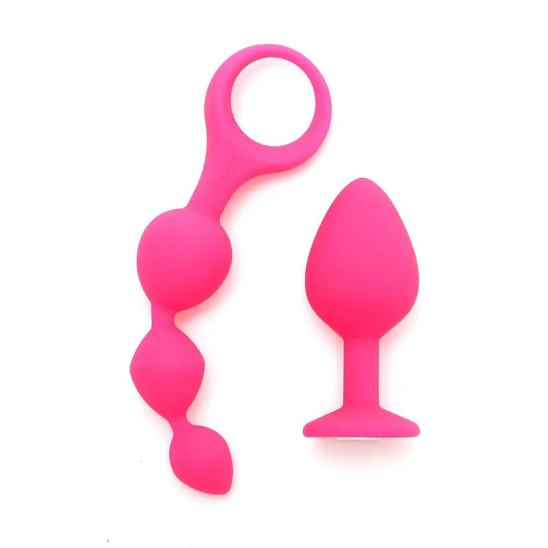 Set de 2 Juguetes Anales Barcelona Rosa · RIMBA TOYS · Anal — Foto 2