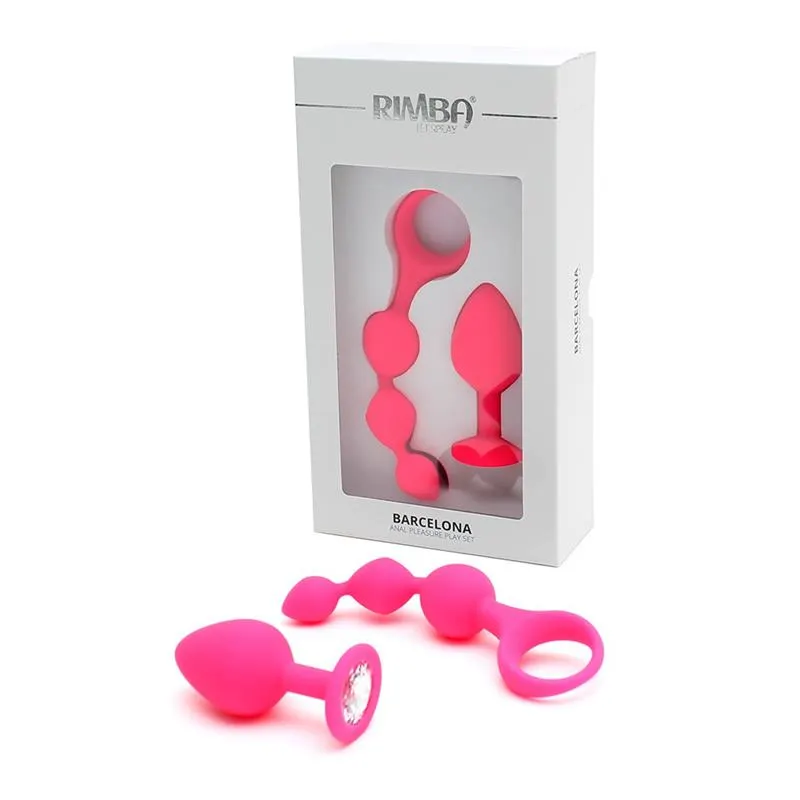 Set de 2 Juguetes Anales Barcelona Rosa · RIMBA TOYS · Anal — Foto 3