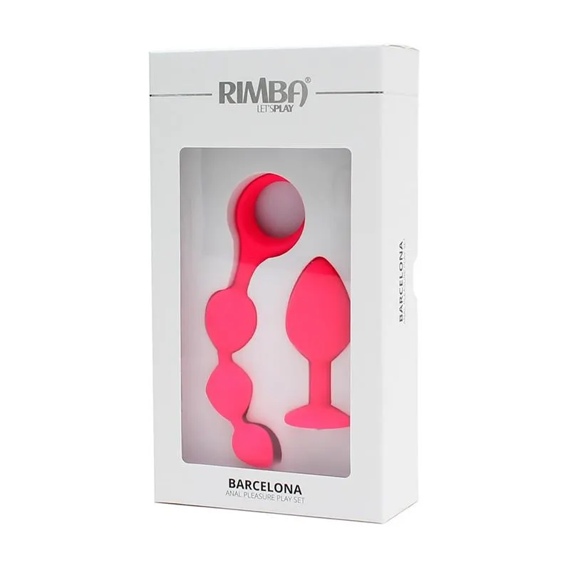 Set de 2 Juguetes Anales Barcelona Rosa · RIMBA TOYS · Anal — Foto 4