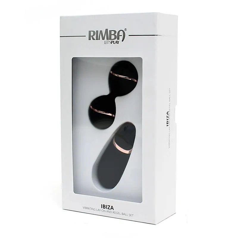 Bolas Kegel con Control Remoto y Estimulador Ibiza Negro · RIMBA TOYS · Bolas Chinas y Salud Femenina — Foto 4