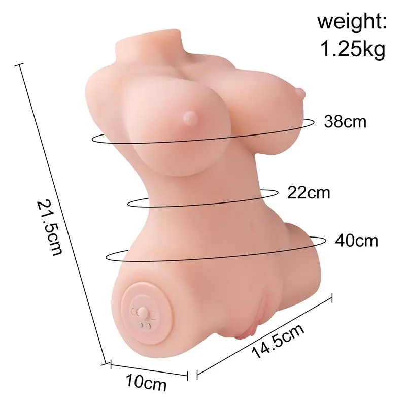 Elu Mini Torso con Vibración 1.25 kg · XISE · Dildos — Foto 15