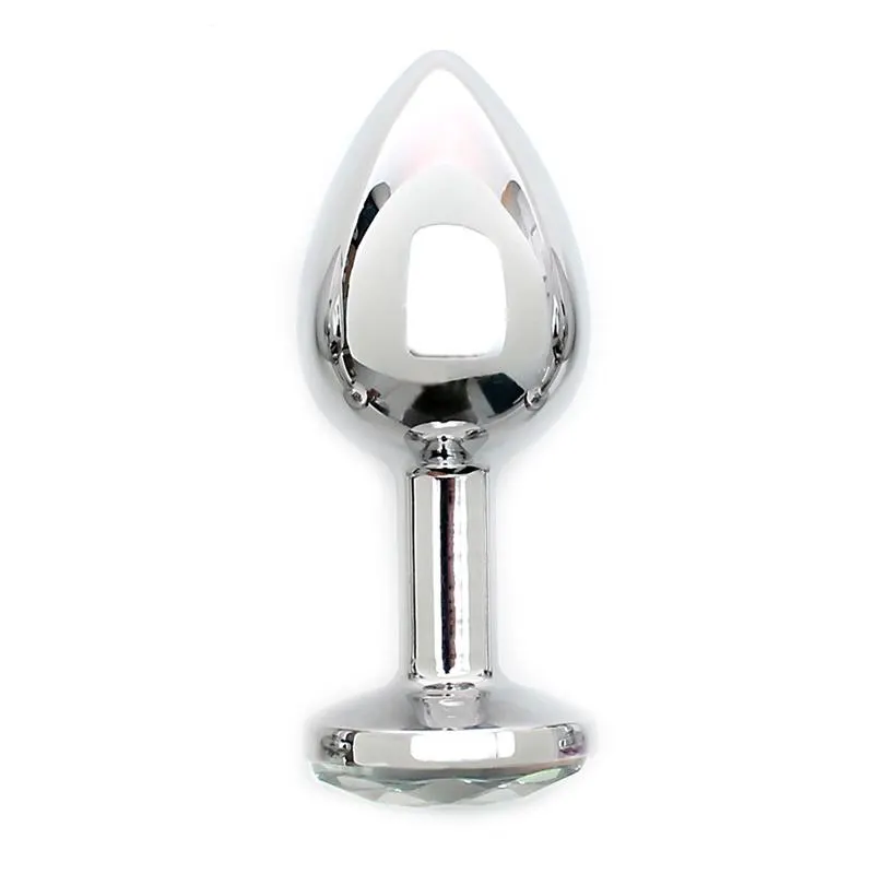 Plug Anal de Metal Sofia Joya Transparente · RIMBA TOYS · Anal — Foto 2