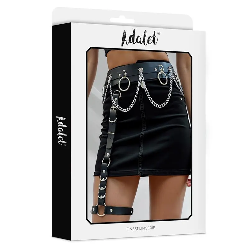 Coral Arnés Cadera y Pierna Cadenas Talla Única · ADALET LINGERIE · Accesorios BDSM y Fetish — Foto 3