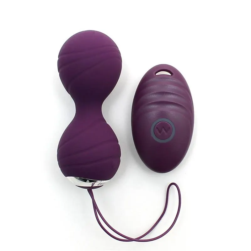 Bolas Kegel con Vibración con Control Remorto Cannes Purpura · RIMBA TOYS · Bolas Chinas y Salud Femenina