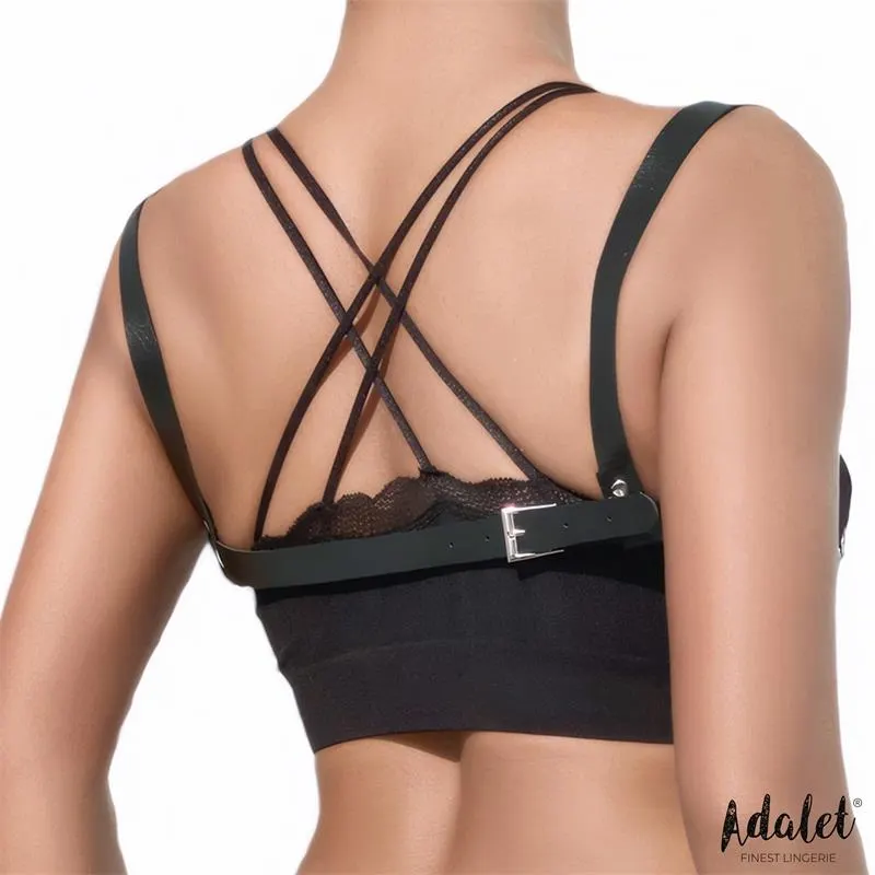 Karina Top Cuero Vegano con Cadenas Talla Única · ADALET LINGERIE · Accesorios BDSM y Fetish — photo 3
