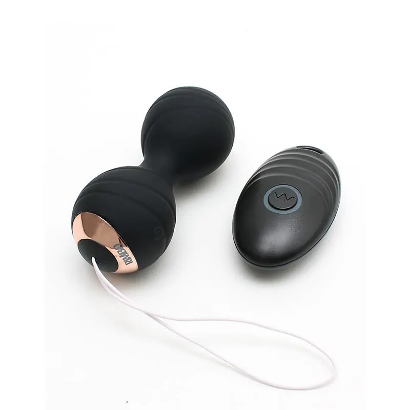 Bolas Kegel con Vibración y Control Remoto Cannes Negro · RIMBA TOYS · Bolas Chinas y Salud Femenina — foto 2