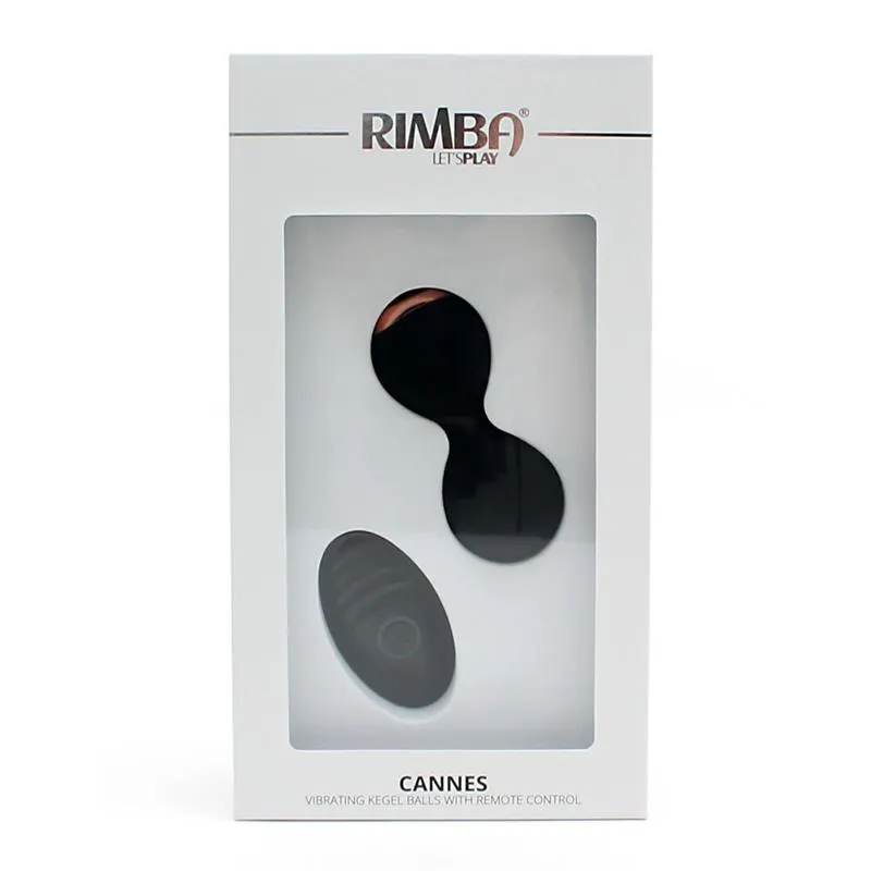 Bolas Kegel con Vibración y Control Remoto Cannes Negro · RIMBA TOYS · Bolas Chinas y Salud Femenina — foto 4
