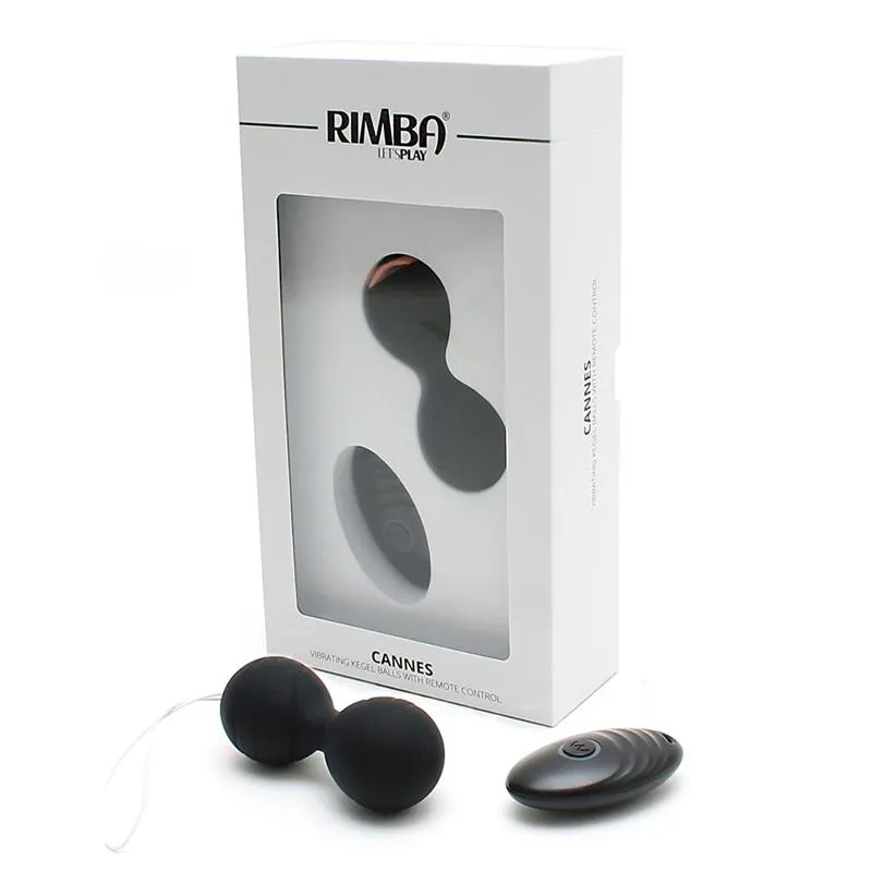 Bolas Kegel con Vibración y Control Remoto Cannes Negro · RIMBA TOYS · Bolas Chinas y Salud Femenina — foto 5