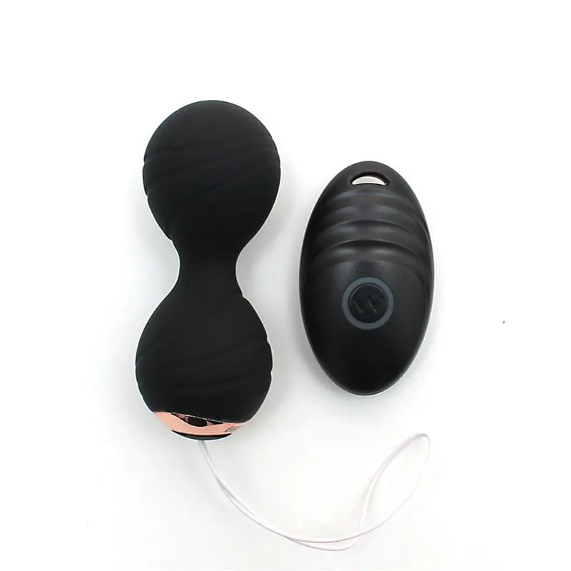 Bolas Kegel con Vibración y Control Remoto Cannes Negro · RIMBA TOYS · Bolas Chinas y Salud Femenina