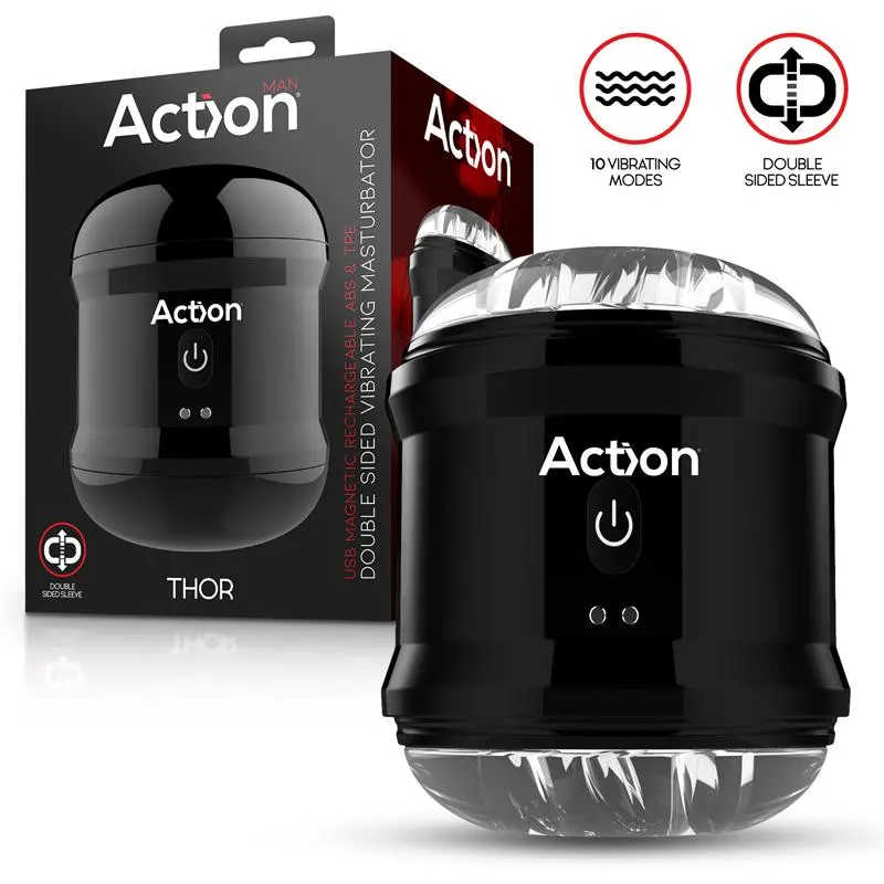 Thor Masturbador con Vibración Doble Orificio · ACTION · Masturbadores Él