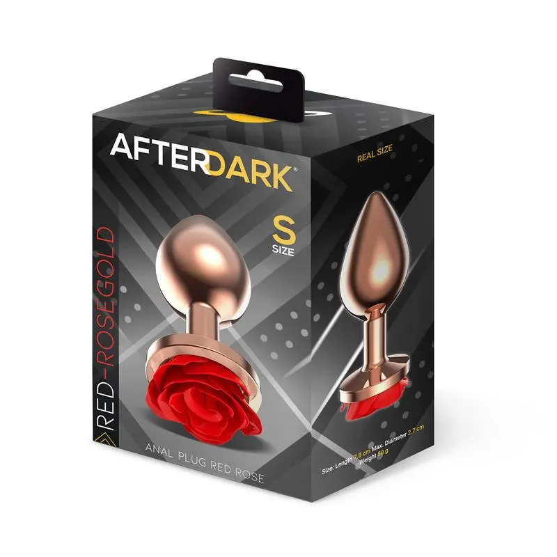 Rose Plug Anal Oro Rosa Rosa Roja en la Base Talla S · AFTERDARK · Anal — Foto 4