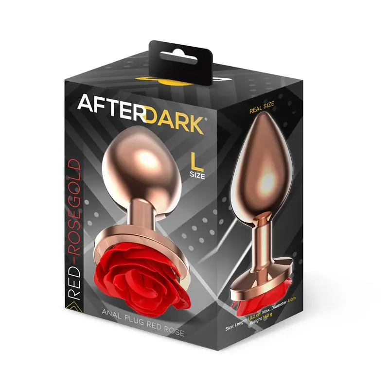 Rose Plug Anal Oro Rosa Base de Rosa Roja Talla L · AFTERDARK · Anal — photo 3