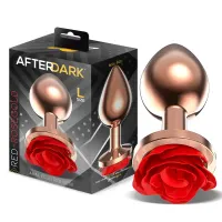 Rose Plug Anal Oro Rosa Base de Rosa Roja Talla L · AFTERDARK · Anal