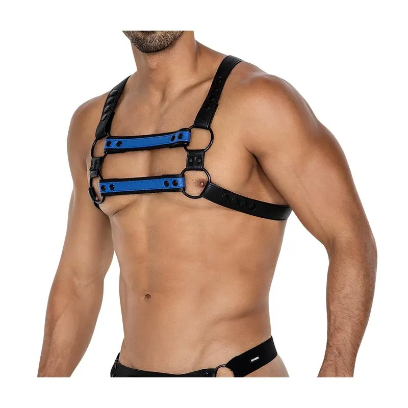 H4RNESS06 Arnés de Pecho 4WAY Azul Talla Única · CUT4MEN · Accesorios BDSM y Fetish — Foto 2