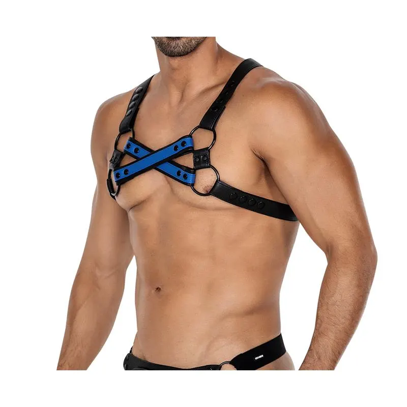 H4RNESS06 Arnés de Pecho 4WAY Azul Talla Única · CUT4MEN · Accesorios BDSM y Fetish — Foto 3