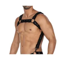 H4RNESS05 Arnés de Pecho Neon Negro Talla Única · CUT4MEN · Accesorios BDSM y Fetish
