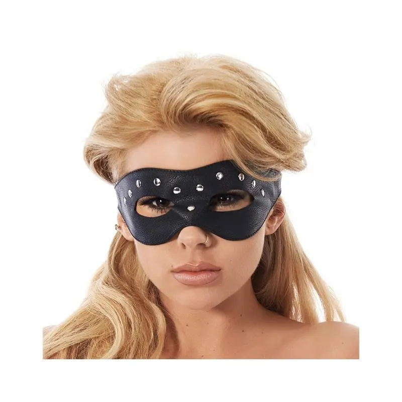 Antifaz Cuero Abertura en los Ojos con Tachuelas · BONDAGE PLAY · Máscaras, Antifaces y Mordazas