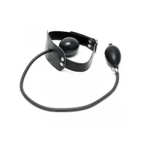 Mordaza Cuero con Globo Inflable y Bomba Ajustable · BONDAGE PLAY · Máscaras, Antifaces y Mordazas