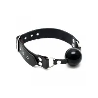Mordaza Cuero y Silicona Ajustable · BONDAGE PLAY · Máscaras, Antifaces y Mordazas