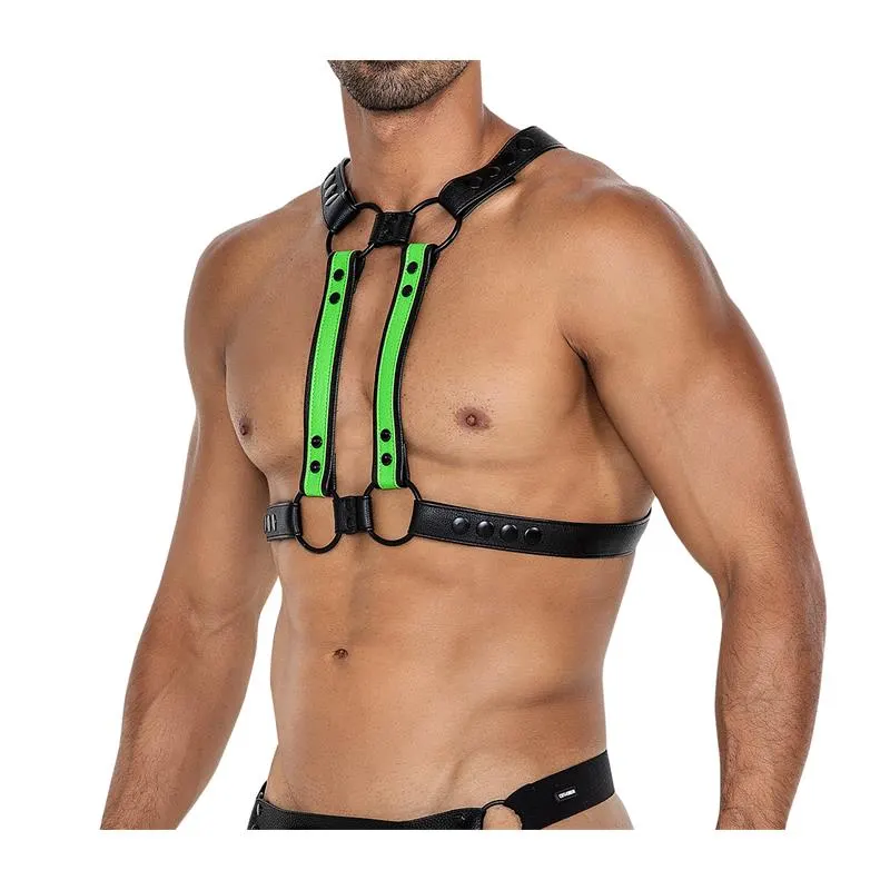 H4RNESS06 Arnés de Pecho 4WAY Verde Talla Única · CUT4MEN · Accesorios BDSM y Fetish — Foto 3