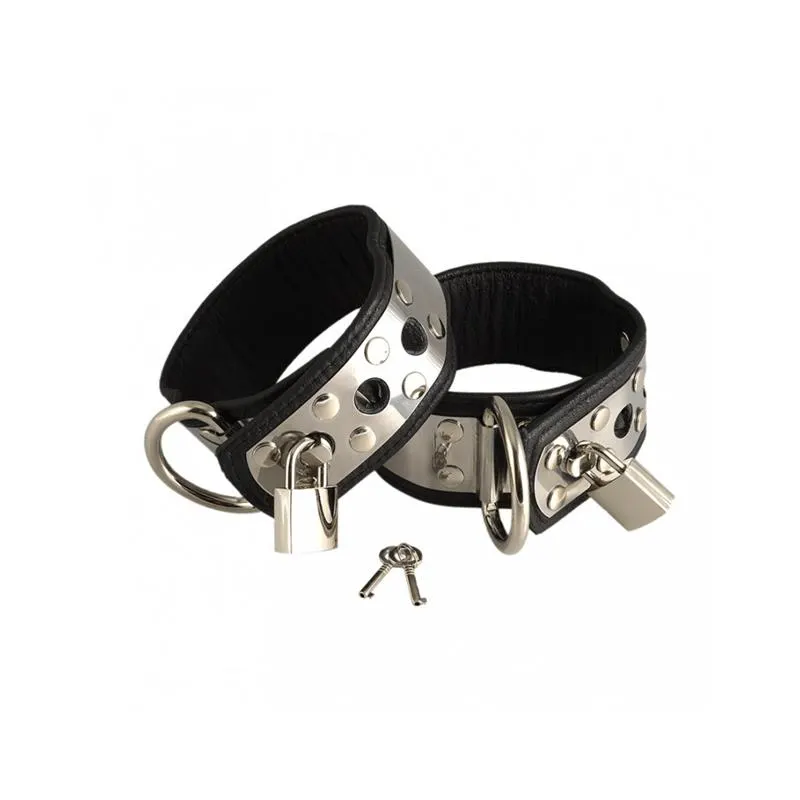 Esposas de Cuero y Metal para Pies Ajustable · BONDAGE PLAY · Esposas y Ataduras — Foto 2