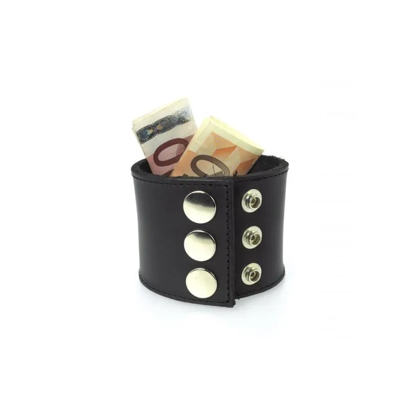 Muñequera con Monedero Cuero Ajustable · BONDAGE PLAY · Accesorios y Sets