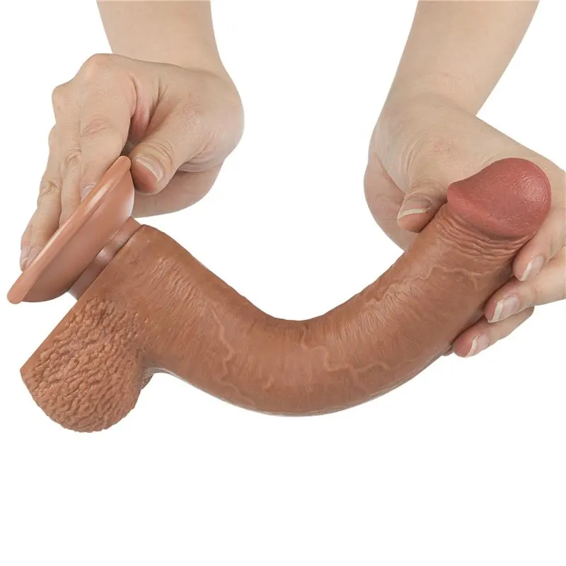 Dildo con Piel Retractil 9 Bronceado · LOVETOY · Dildos — Foto 2