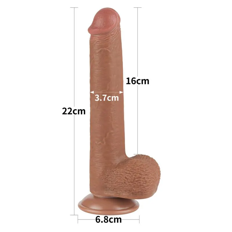 Dildo con Piel Retractil 9 Bronceado · LOVETOY · Dildos — Foto 10