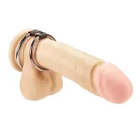 Anillo para Pene y Testículos de Metal Plata · BONDAGE PLAY · BONDAGE PLAY · Anillos para el Pene