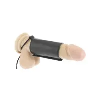 Tubo de Cuero para el Pene Ajustable · BONDAGE PLAY · Anillos para el Pene