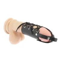 Arnés para el Pene de Cuero con Cordón · BONDAGE PLAY · BONDAGE PLAY · Anillos para el Pene
