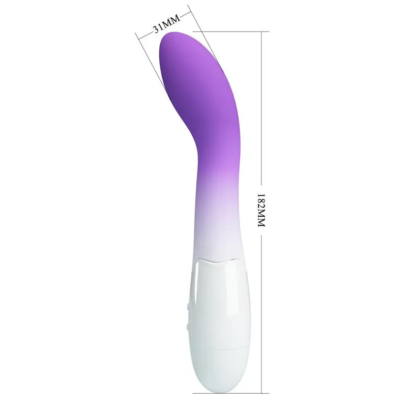 Bishop Vibrador Blanco y Púrpura · PRETTYLOVE · Vibradores — Foto 8