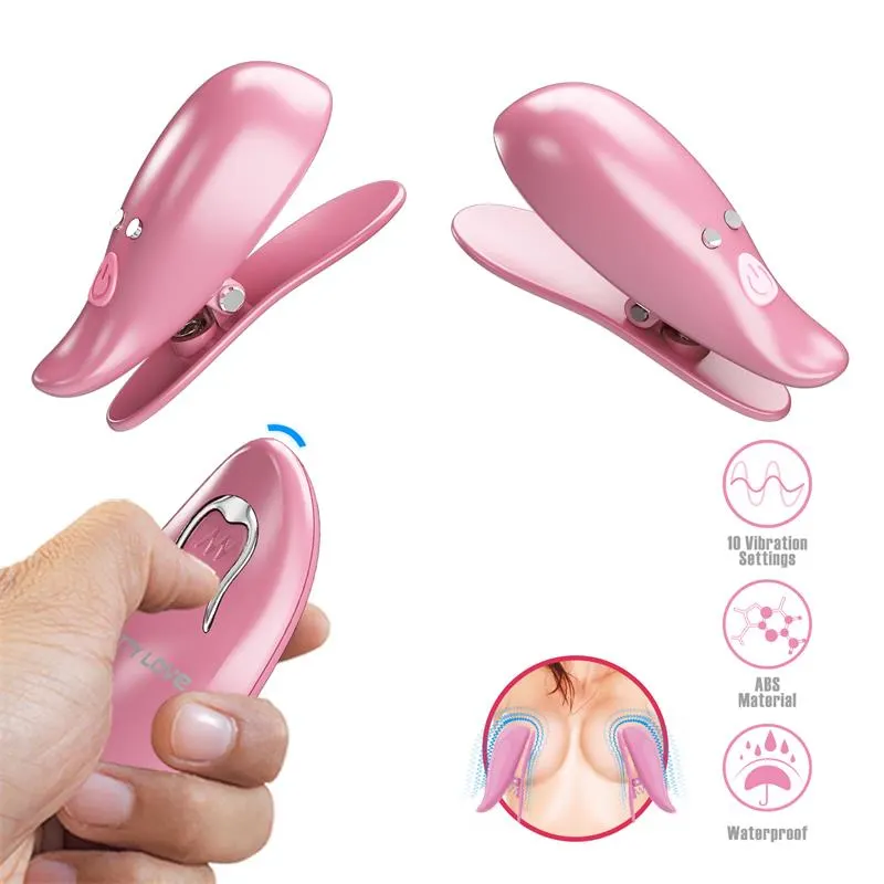 Cailey Pinzas para Pezones con Vibración y Control Remoto · PRETTYLOVE · Pinzas y Pezoneras — Foto 4